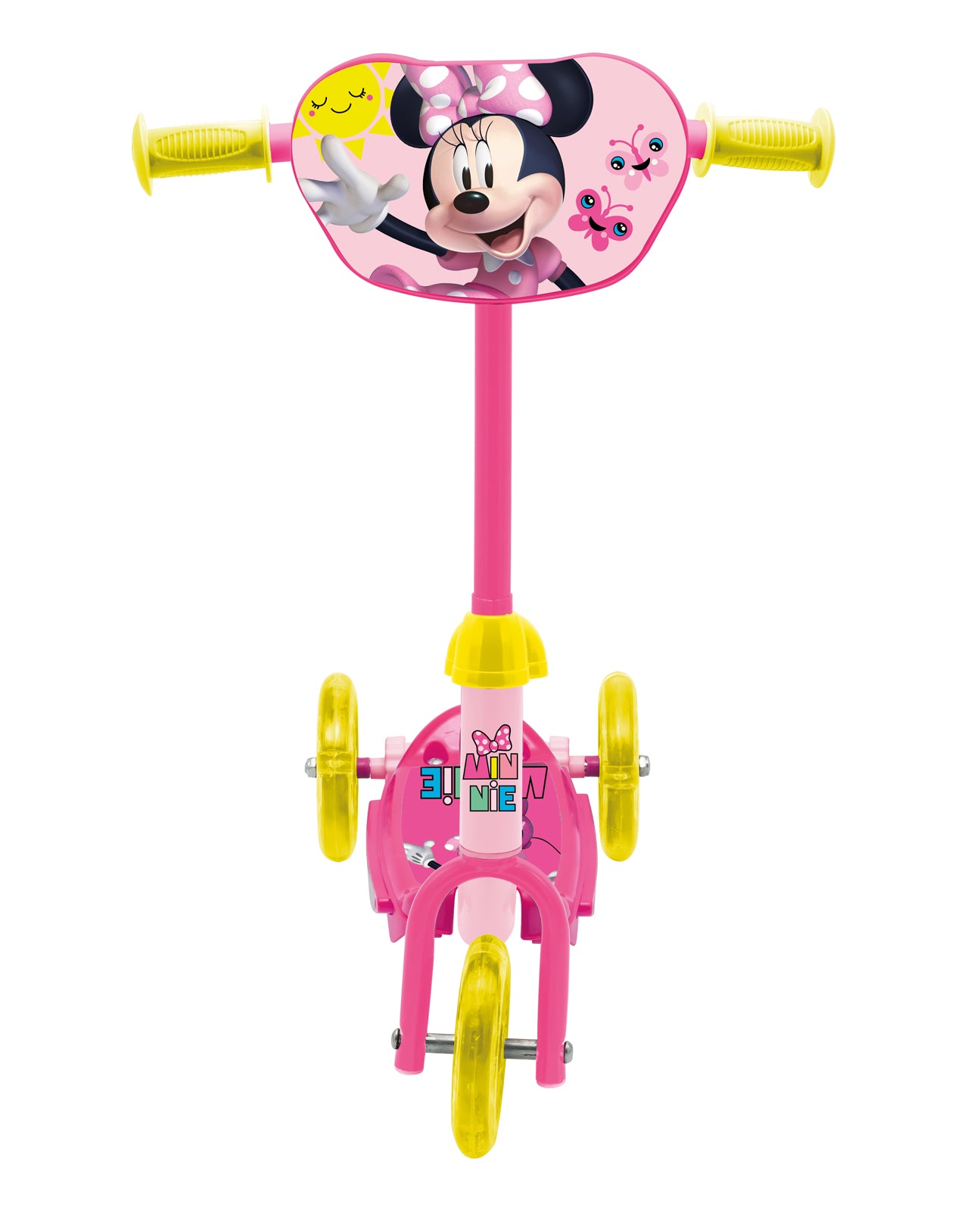 Disney Minnie Mouse 3-Rad Baby Scooter, Verstellbar, Mit Rutschfester Plattform