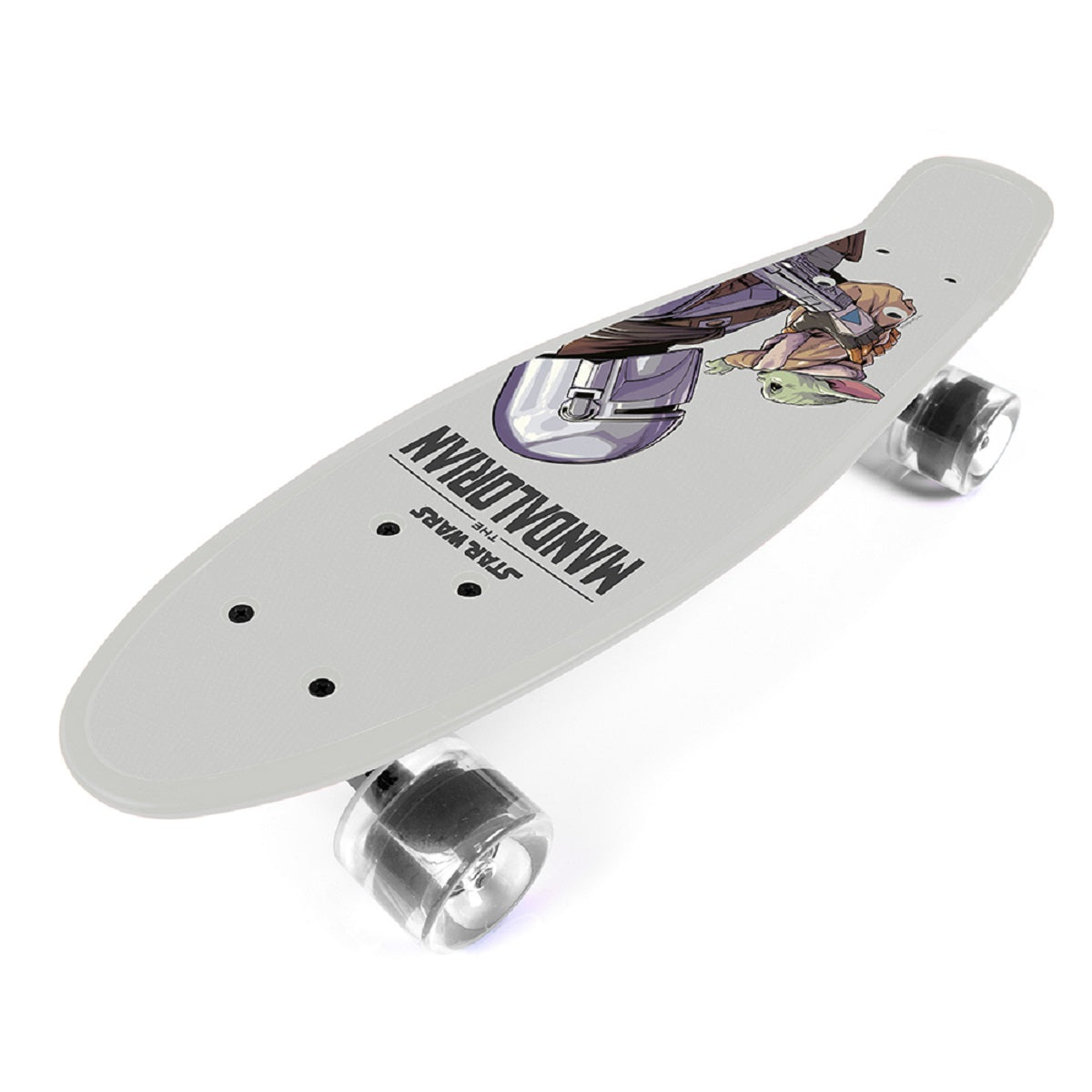 Star Wars Mandalorian Pennyboard Kompaktes Design aus Polypropylen mit Aluminium-Achsen