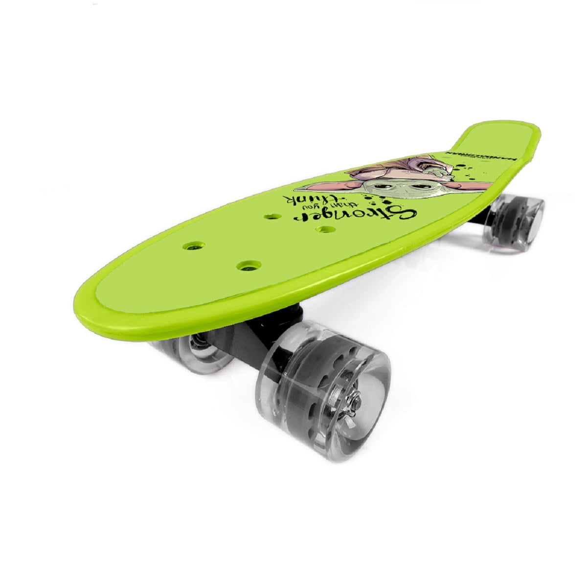 Grogu Pennyboard – Kompaktes Design aus Polypropylen mit Aluminium-Achsen