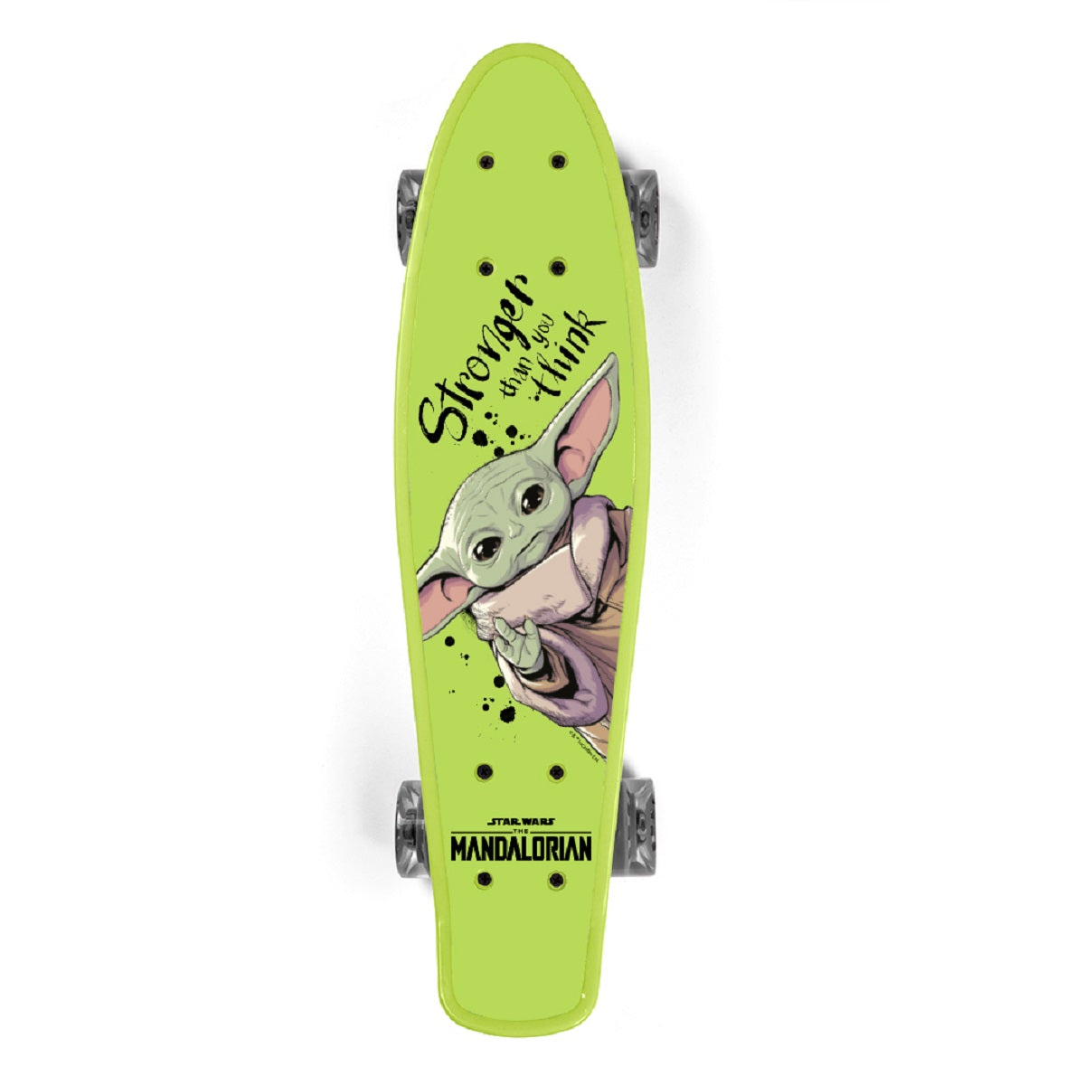 Grogu Pennyboard – Kompaktes Design aus Polypropylen mit Aluminium-Achsen