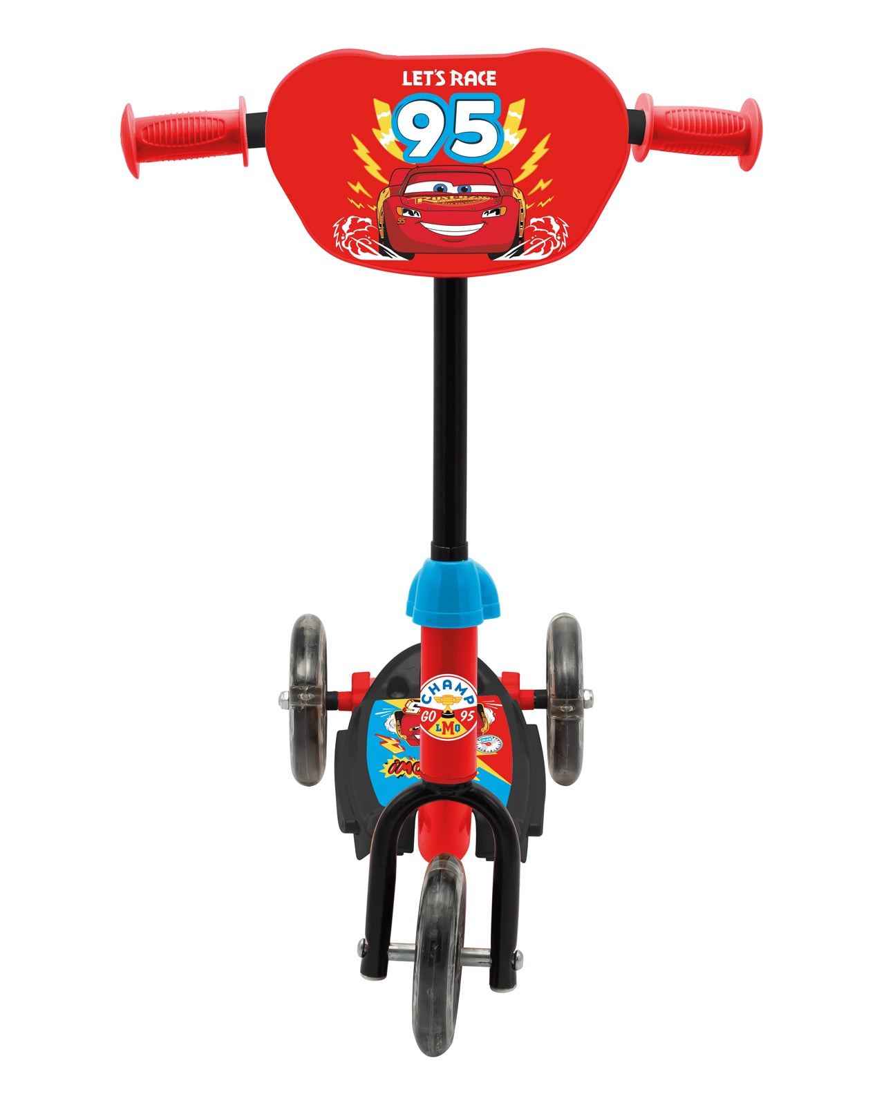 Disney Cars 3-Rad Baby Scooter, Verstellbar, Mit Rutschfester Plattform