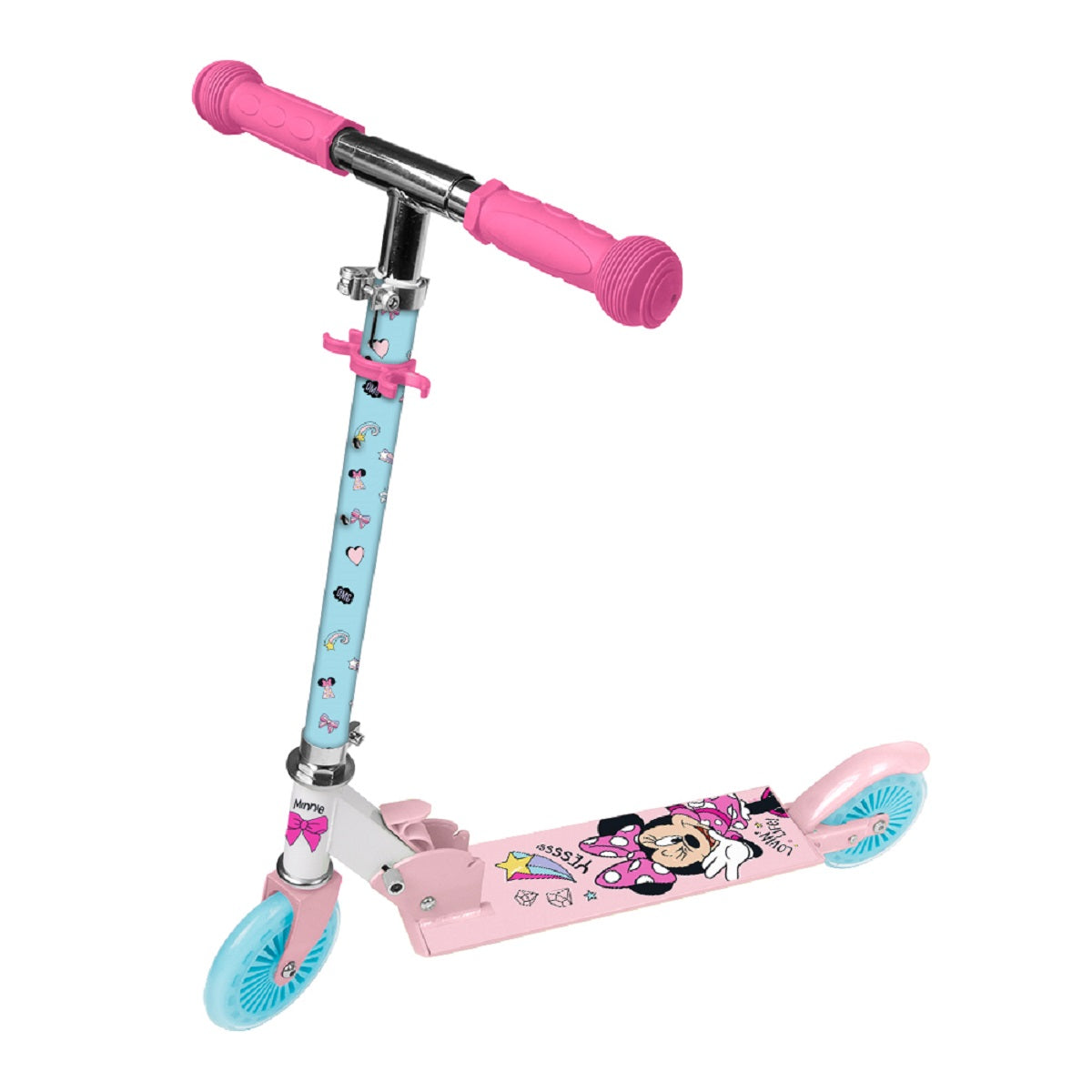 Disney Minnie 2-Rad Scooter – Klappbar, rutschfest & sicher für Kinder