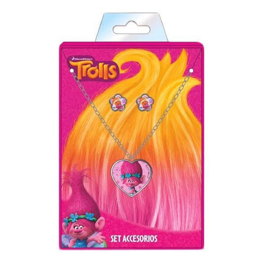 Trolls Schmuck-Set – Bastelset für Kette und Ohrringe im Trolls-Stil