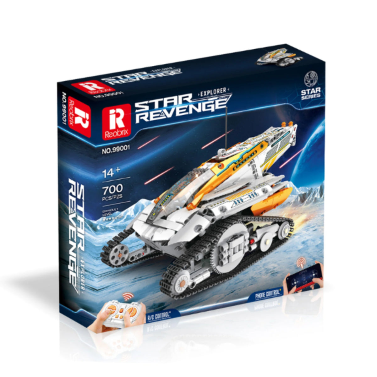 Reobrix 99001 Star Fahrzeug Klemmbaustein Modell mit RC 700 Teile ab 14