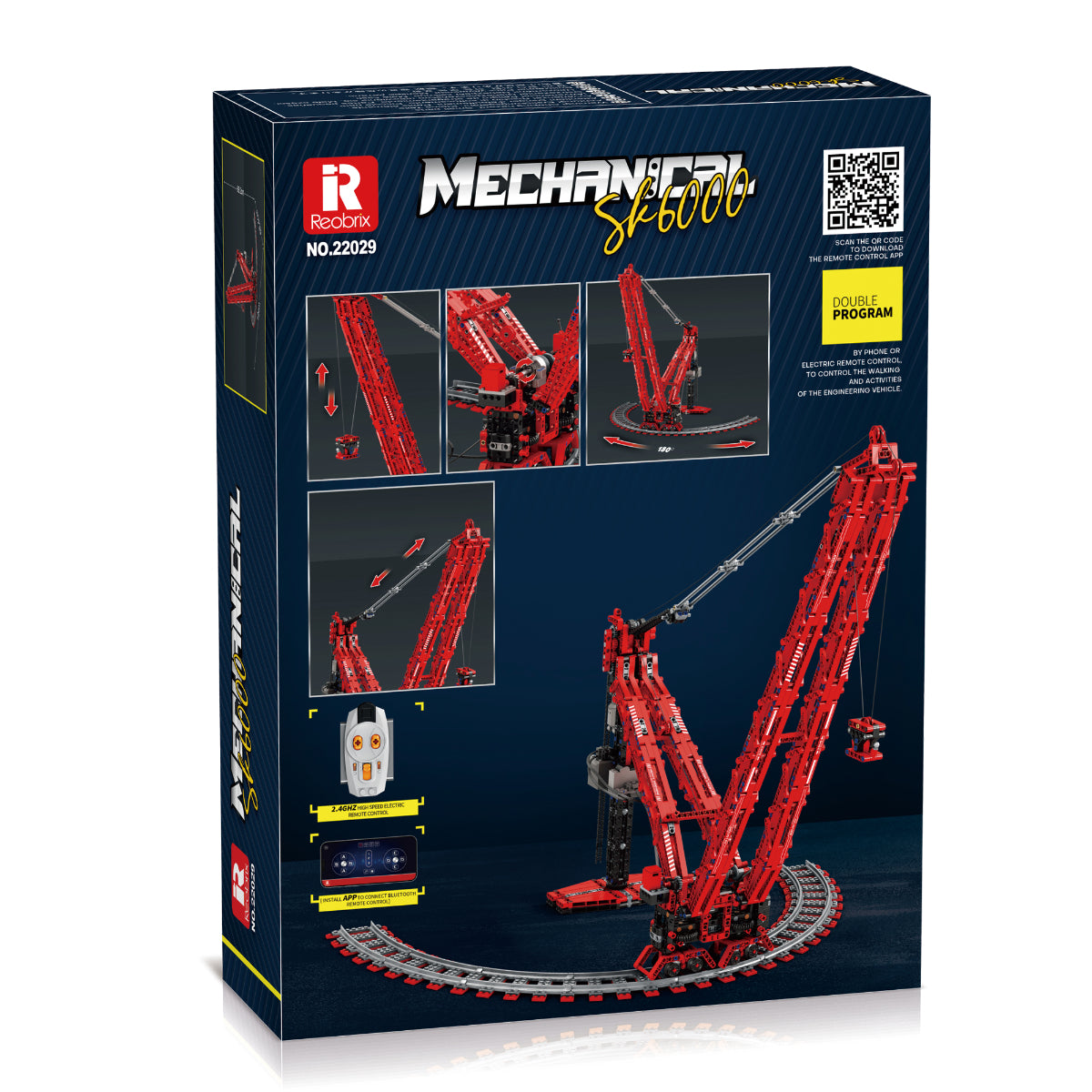 Reobrix 22029 SK6000 Kran mit RC & App 1196 Teile ab 14