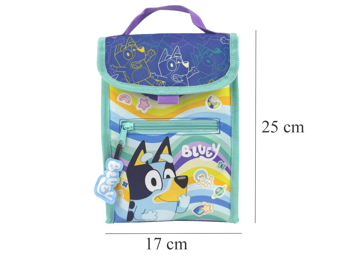 Bluey Bingo Snacktasche Kinder Lunchbox Tasche mit isoliertem Innenfach für Kindergarten und Ausflug