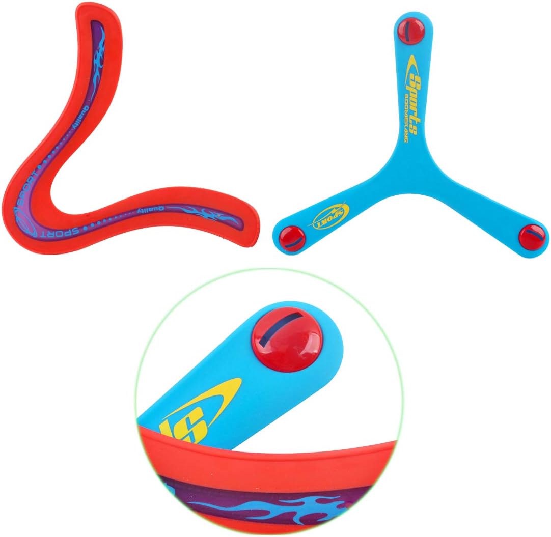 2er-Pack Selbstklebende Handschuhe, Zielweste und Wurfbälle mit Zwei Bumerang-Fliegeringen - Innen- und Außen -Spiel für Kinder und Erwachsene