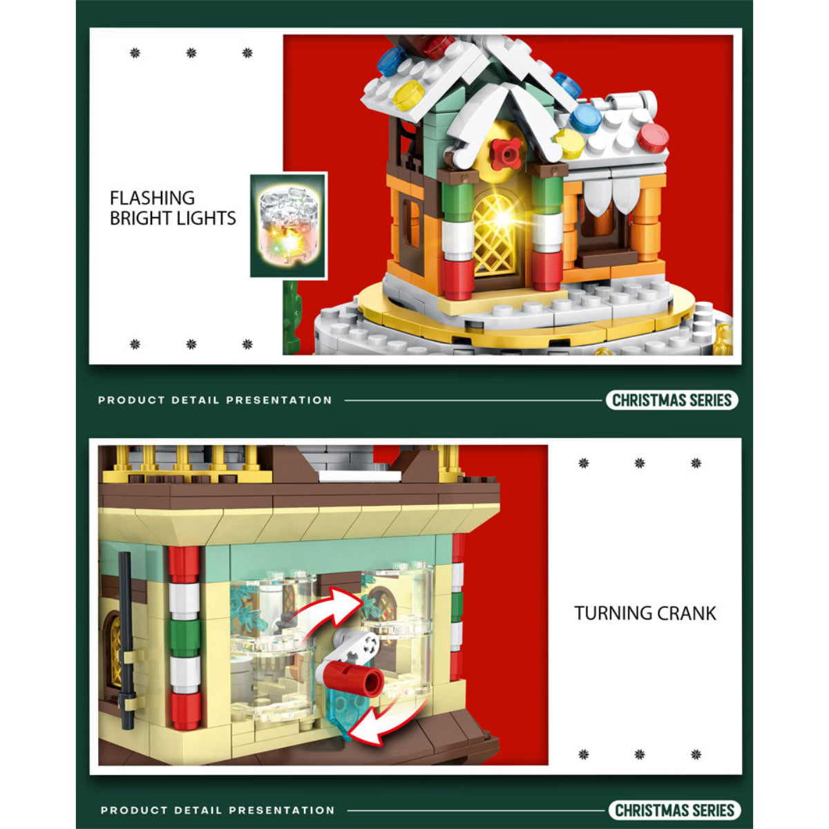 Reobrix 66004 Christmas Fantasies Weihnachtsdorf Klemmbaustein 843 Teile ab 14