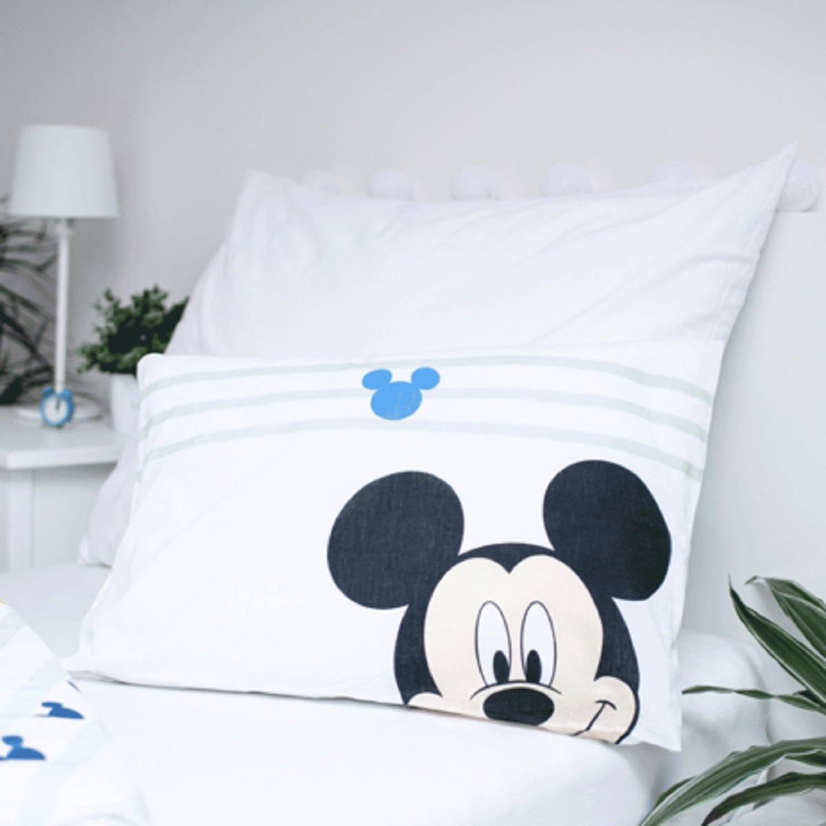 Mickey Mouse Baumwolle Kinderbettwäsche 135x100 cm und Kopfkissenbezug