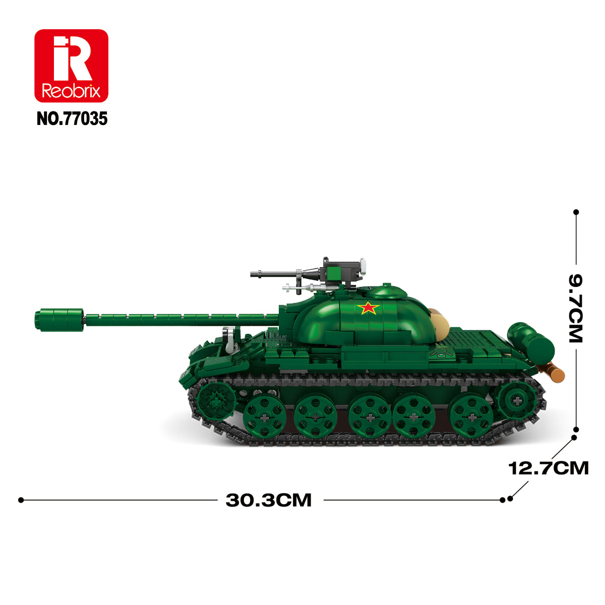Reobrix 77035 Type 59 Kettenfahrzeug Klemmbaustein Set 748 Teile ab 14