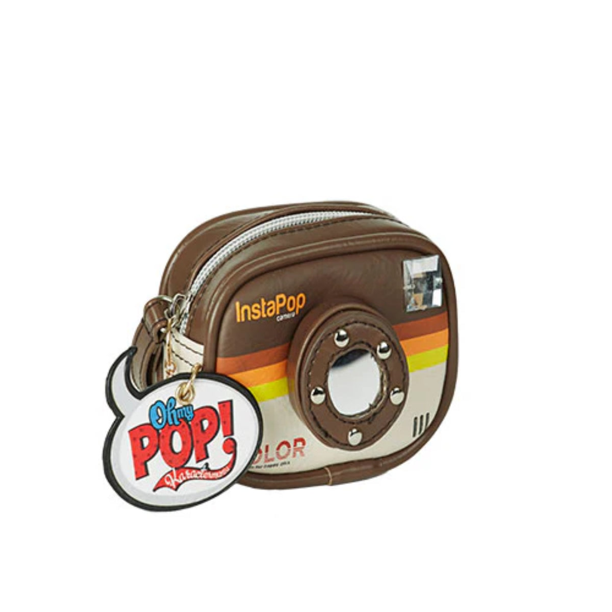 Oh My Pop Insta Love Cam Wallet braun Münztasche in Kameraform mit Innenfutter