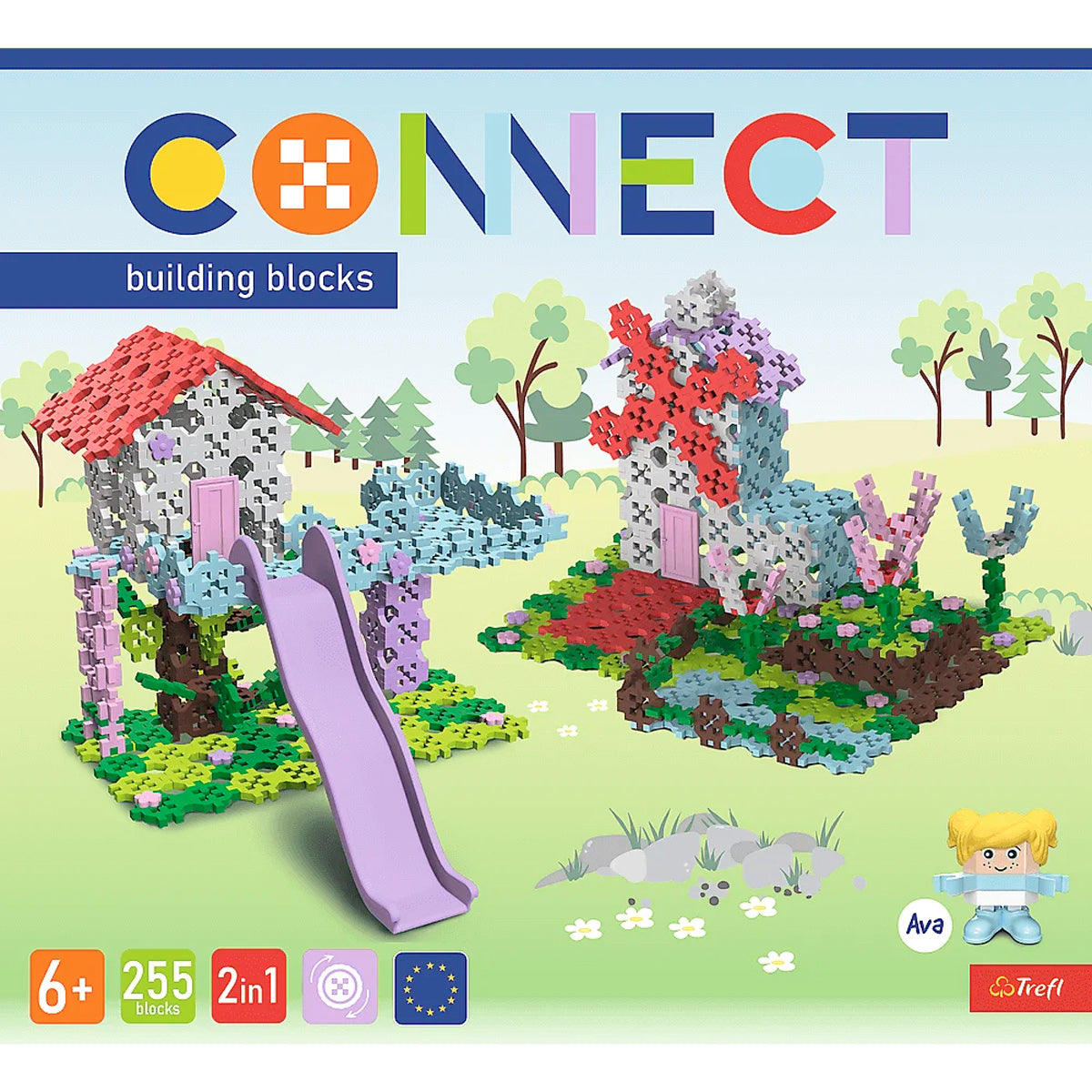 Connect Konstruktionsspielzeug Baumhaus oder Windmühlenhaus für Kinder ab 4 Jahren