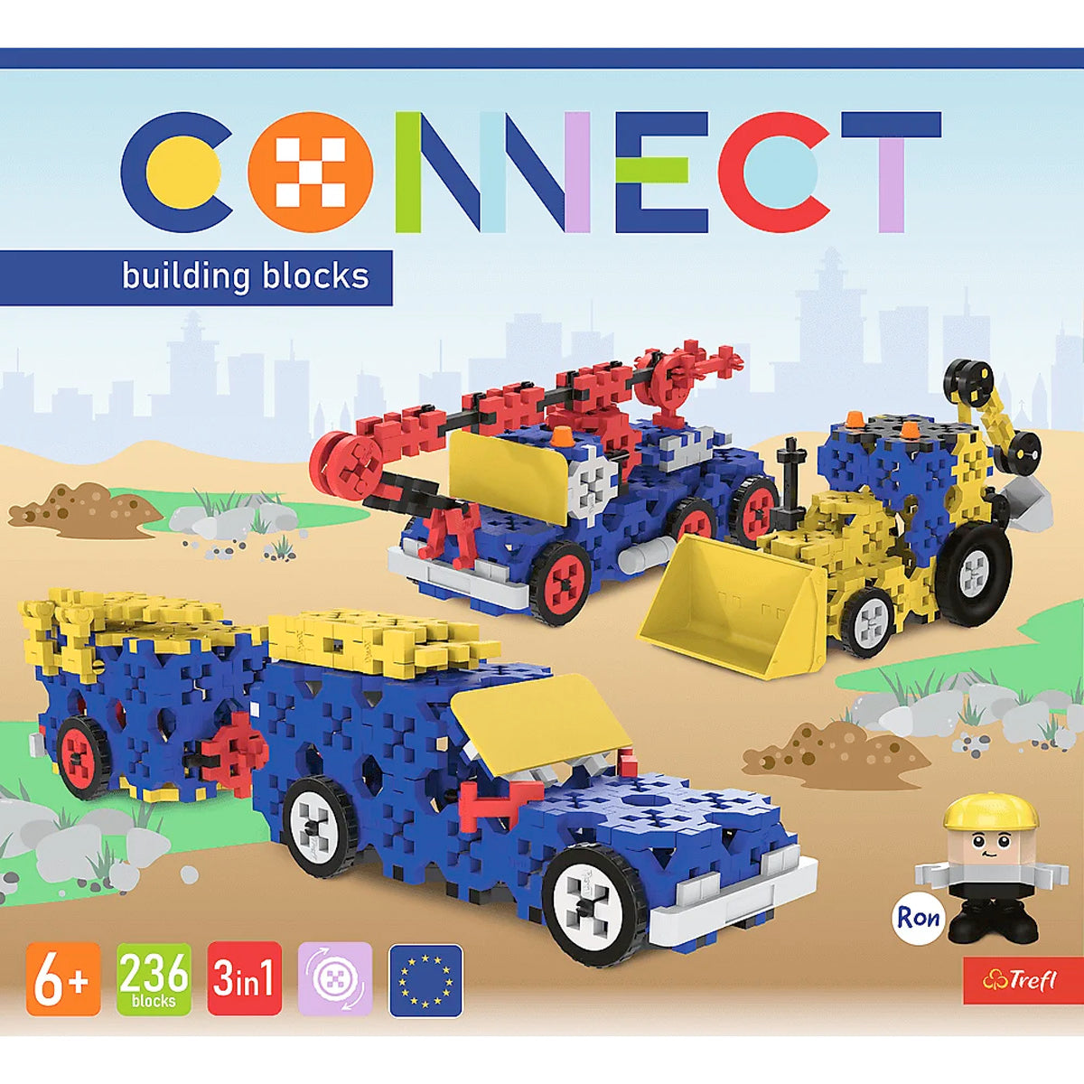 Connect Konstruktionsspielzeug Baufahrzeuge für Kinder ab 4 Jahren