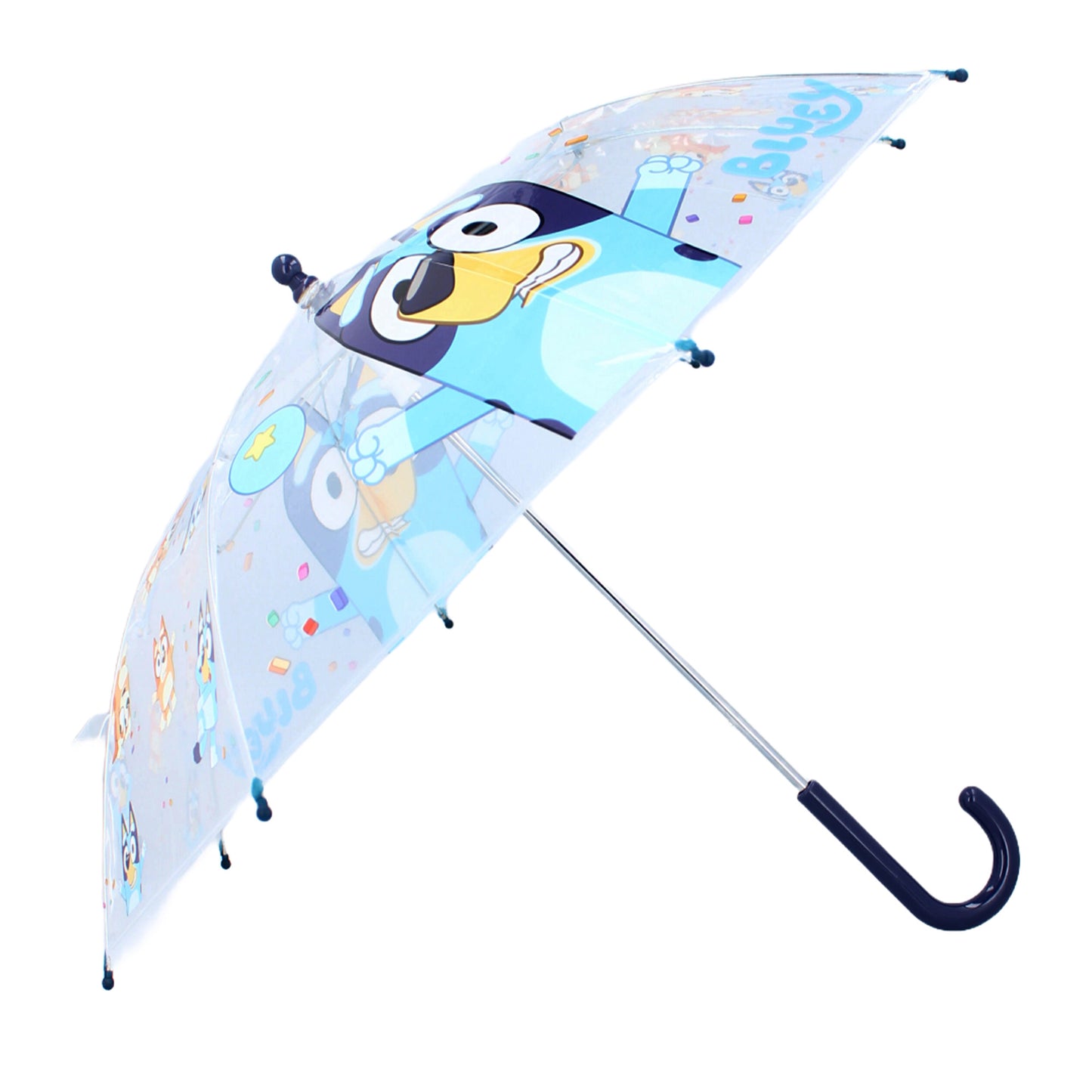 Bluey ⌀ 70 cm Kinder Regenschirm Rainy Days mit durchsichtigem Schirmdach