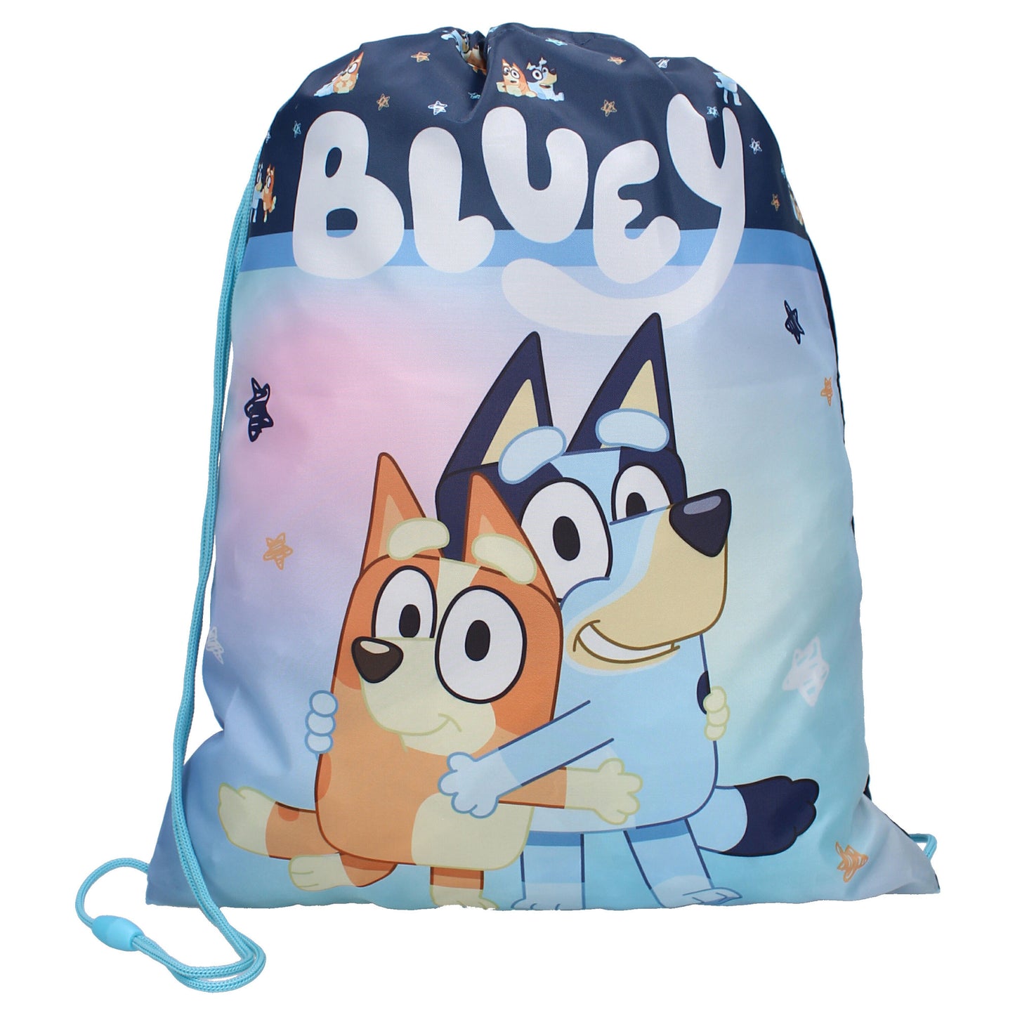 Bluey Kordelzugbeutel Smoochy Kiss für Schule & Freizeit 44 x 36 cm