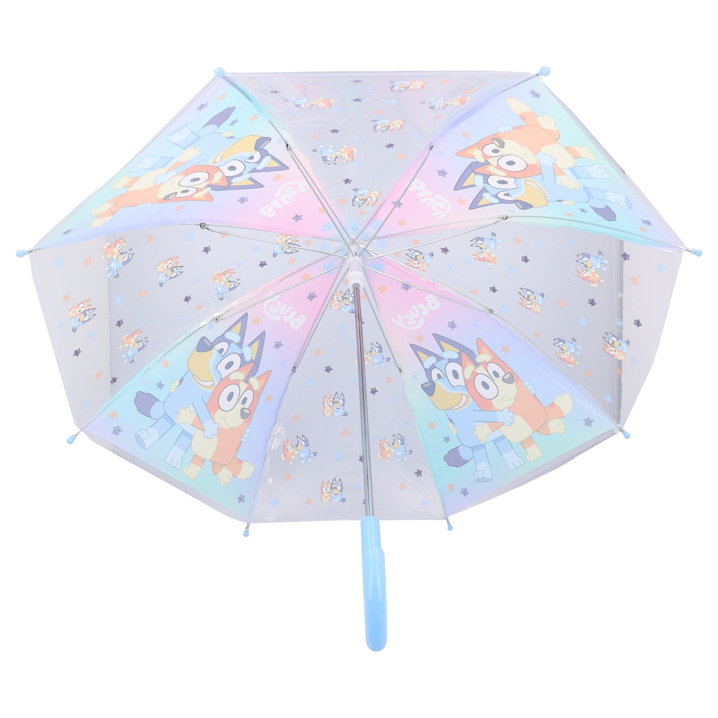 Bluey Rainy Days Ø 71 cm Kinderregenschirm mit Bluey und Bingo Motiv für Kinder