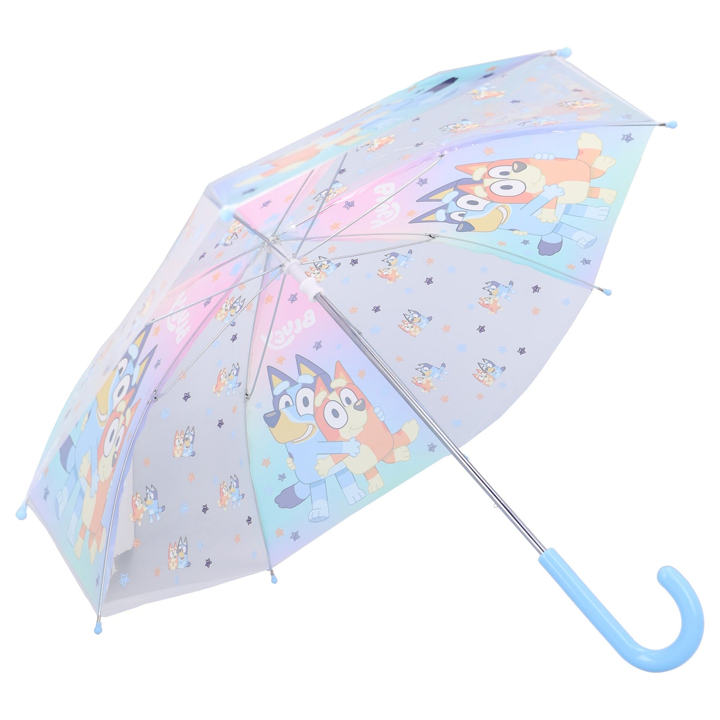 Bluey Rainy Days Ø 71 cm Kinderregenschirm mit Bluey und Bingo Motiv für Kinder