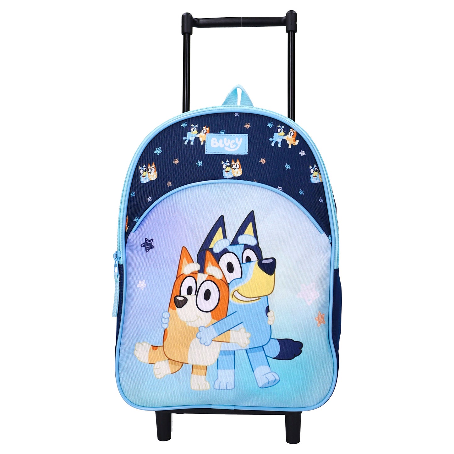 Bluey Smoochy Kiss Trolley Rucksack Kinder Schule Reisetasche mit Rollen