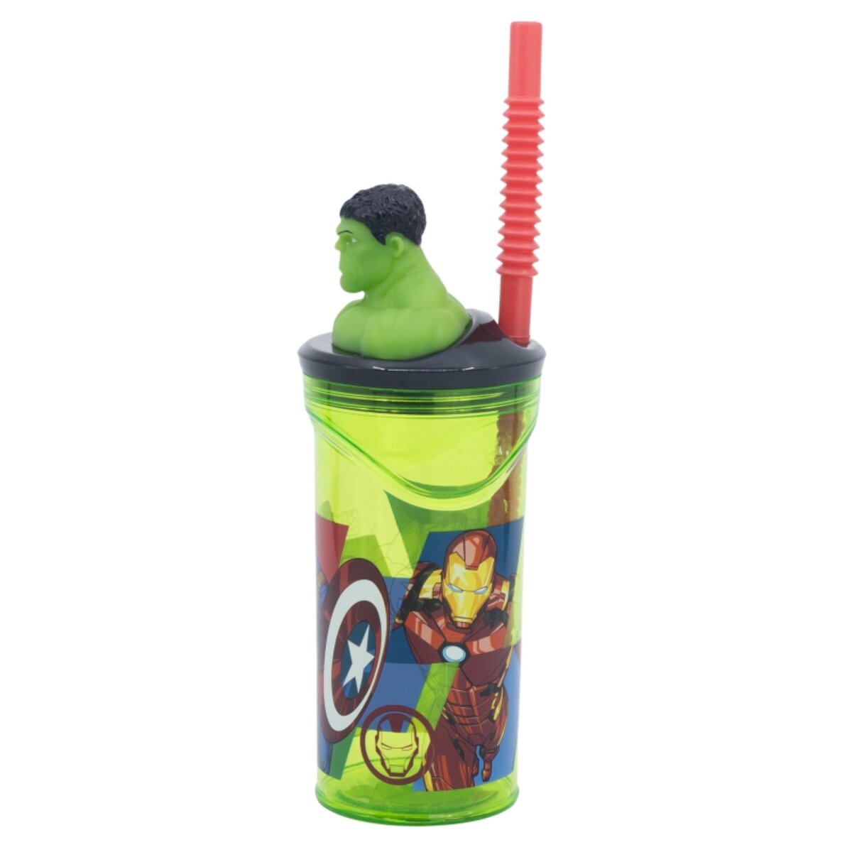 Marvel Hulk Trinkbecher – 3D Kinderbecher & Strohhalm-Tumbler 360 ml