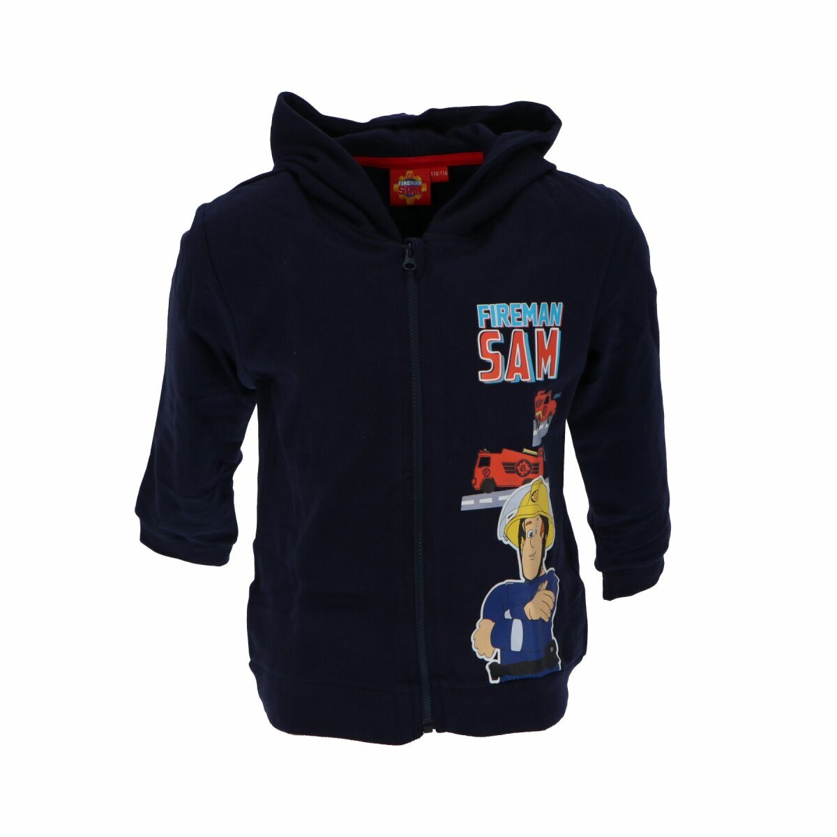 Feuerwehrmann Sam Jacke Kinder-Sweatjacke aus Baumwolle Hält an kühlen Tagen warm Schwarz