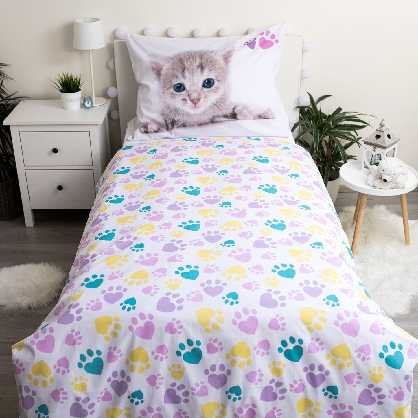 Kitten Design Kuschelige Bettwäsche Baumwolle, 140x200 cm & 70x90 cm