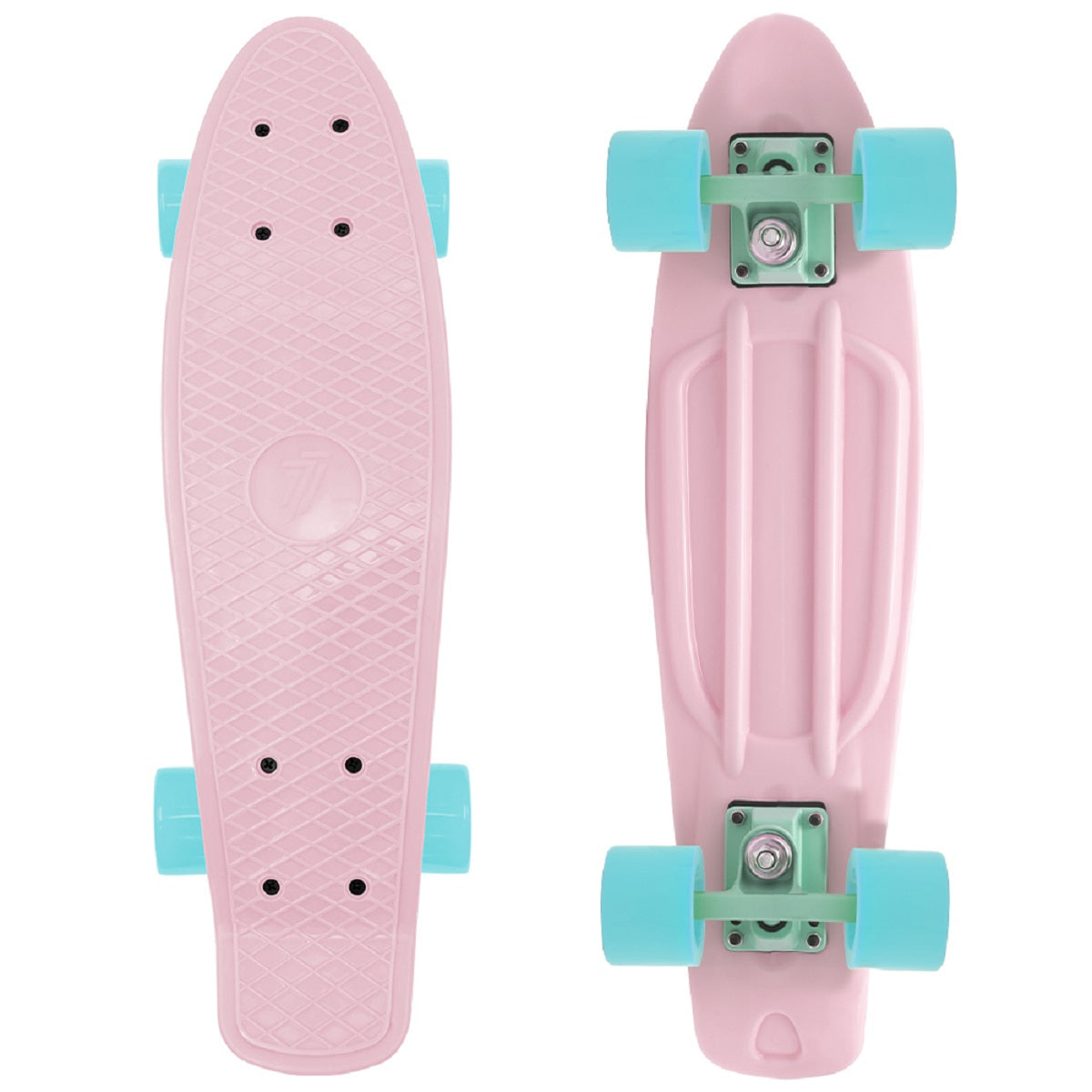 7-Brand Pennyboard Pink Sky Design, ABEC-7 Lager, Polypropylen