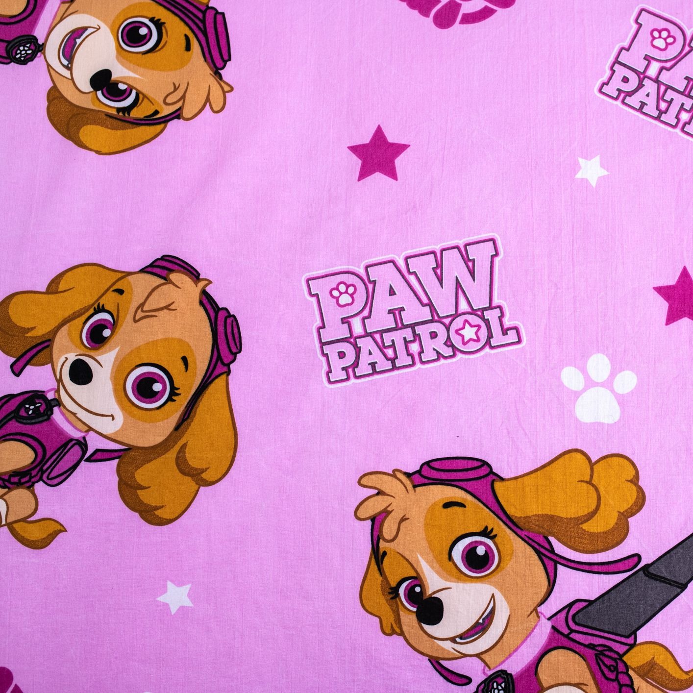 Paw Patrol Baumwoll-Bettwäsche 140x200 cm Deckenbezug + 70x90 cm Kissenbezug mit Reißverschluss