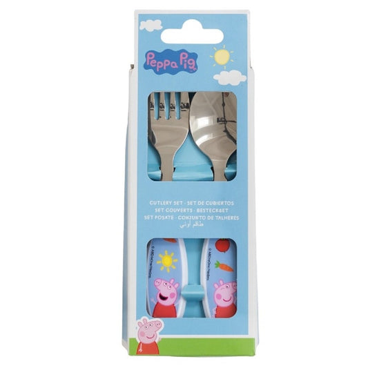 Peppa Pig Kinderbesteck Set 2-teilig – Löffel & Gabel mit Motivgriffen