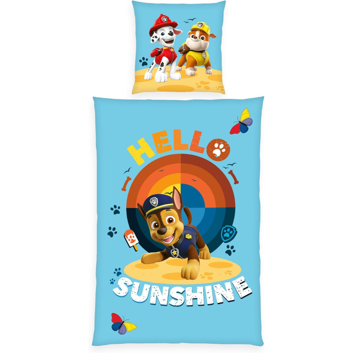 Paw Patrol Bettwäsche 135 x 200 cm Baumwolle Kinder Bettset 2 teilig Wendemotiv