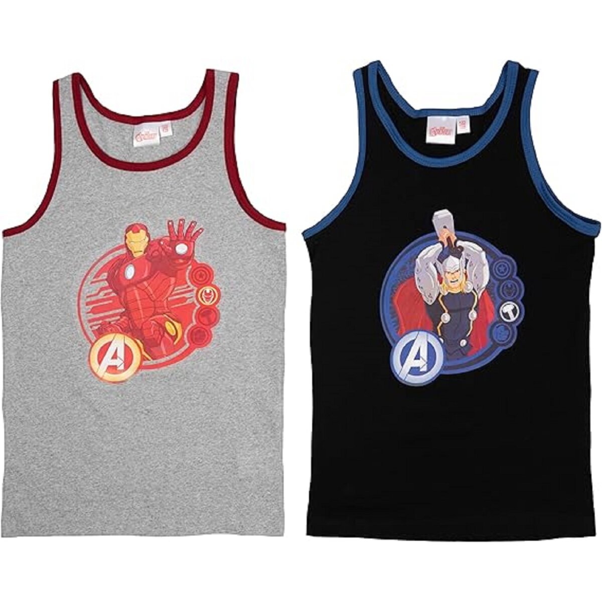 Marvel Unterhemd für Kinder – 2er Pack Tank Top Unterwäsche aus Baumwolle