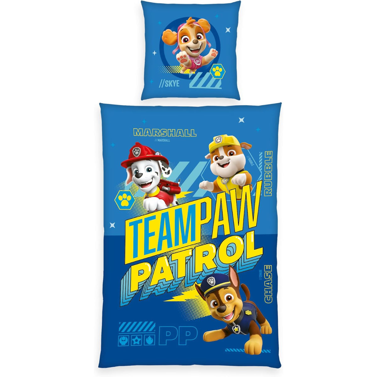 Paw Patrol Bettwäsche 135 x 200 cm Baumwolle Kinder Bettset 2 teilig Wendemotiv