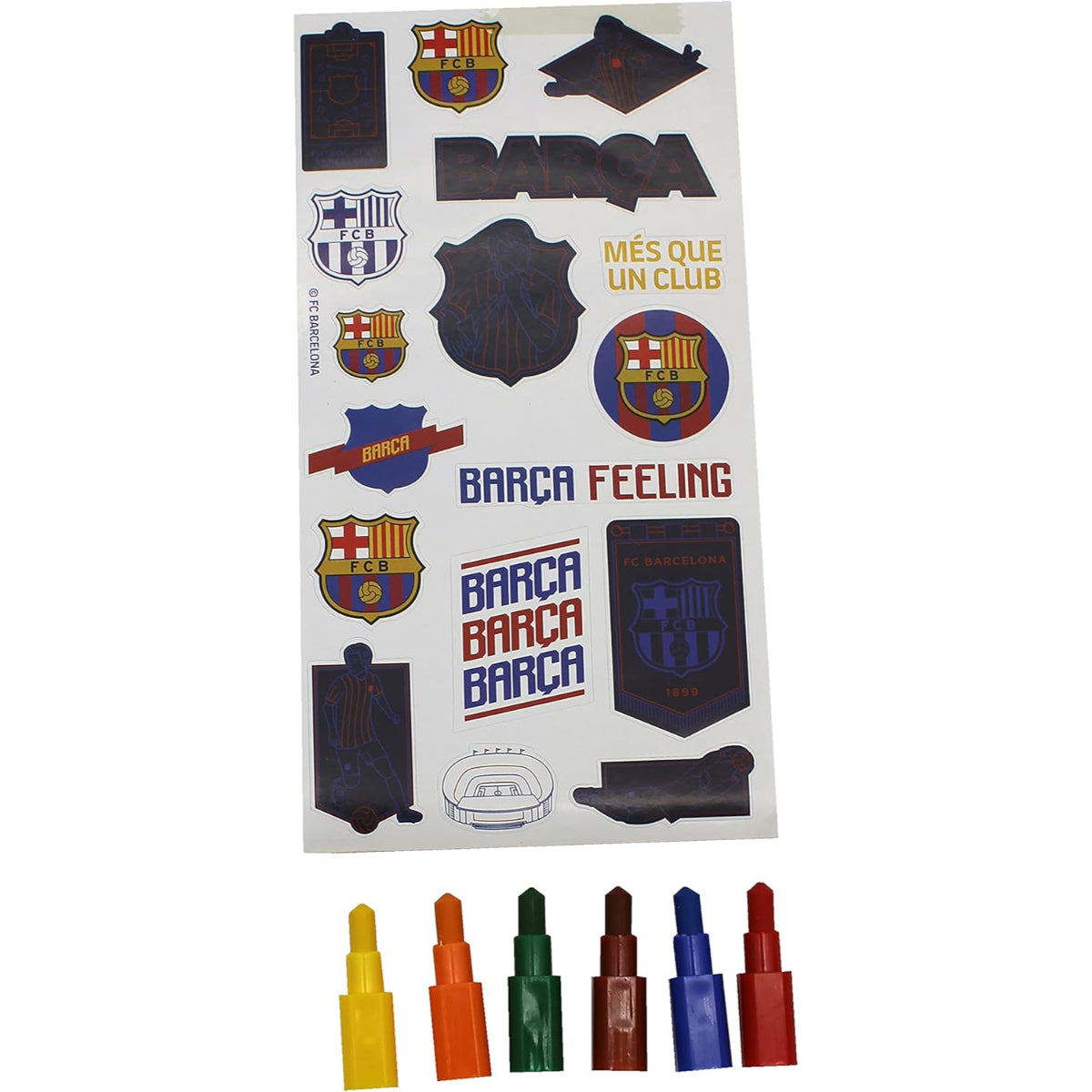 FC Barcelona Schreibset mit Malbuch, Stiften und Aufklebern