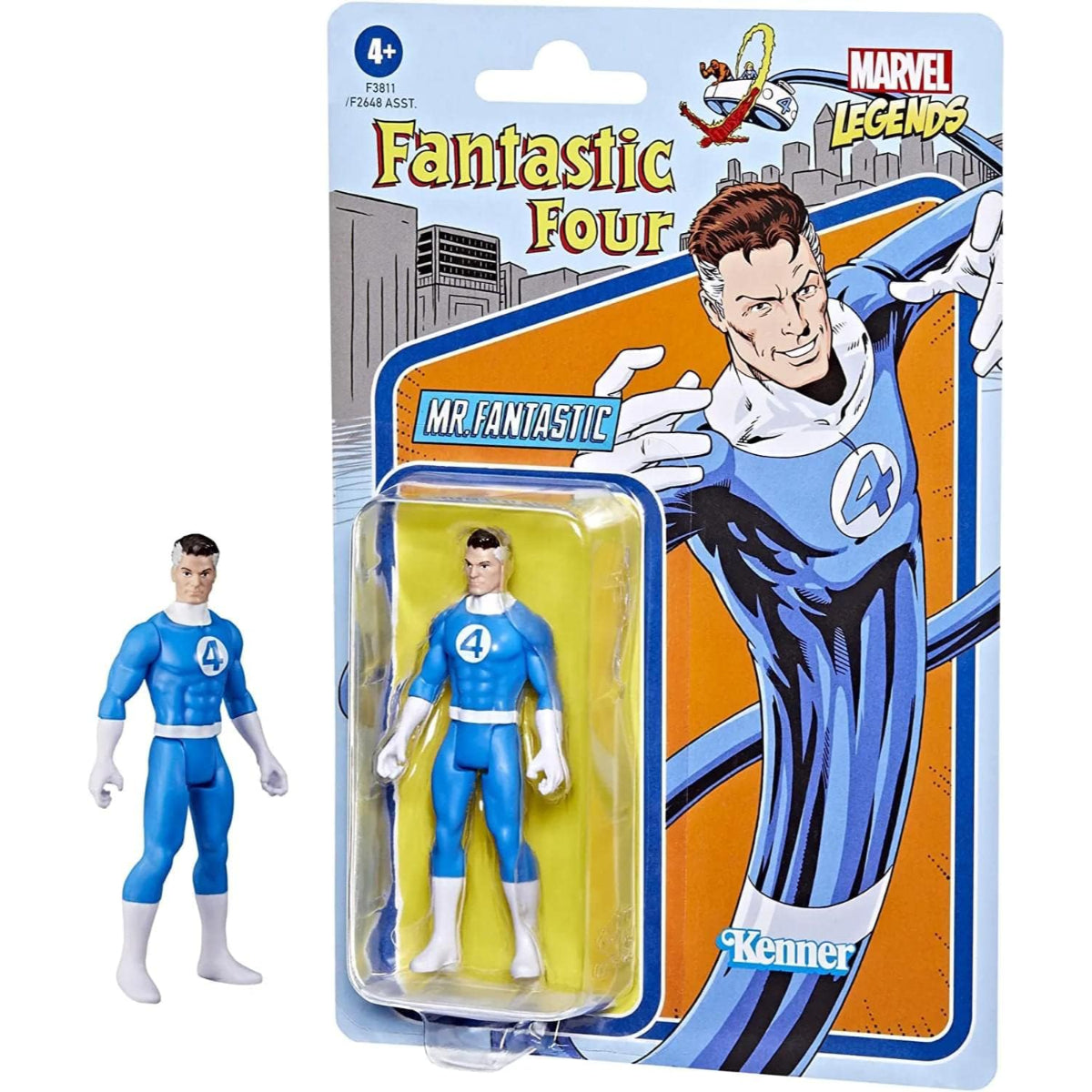 Marvel Hasbro Legends Mr Fantastic Action Figur 9,5 cm Retro 375 Collection Sammelfigur