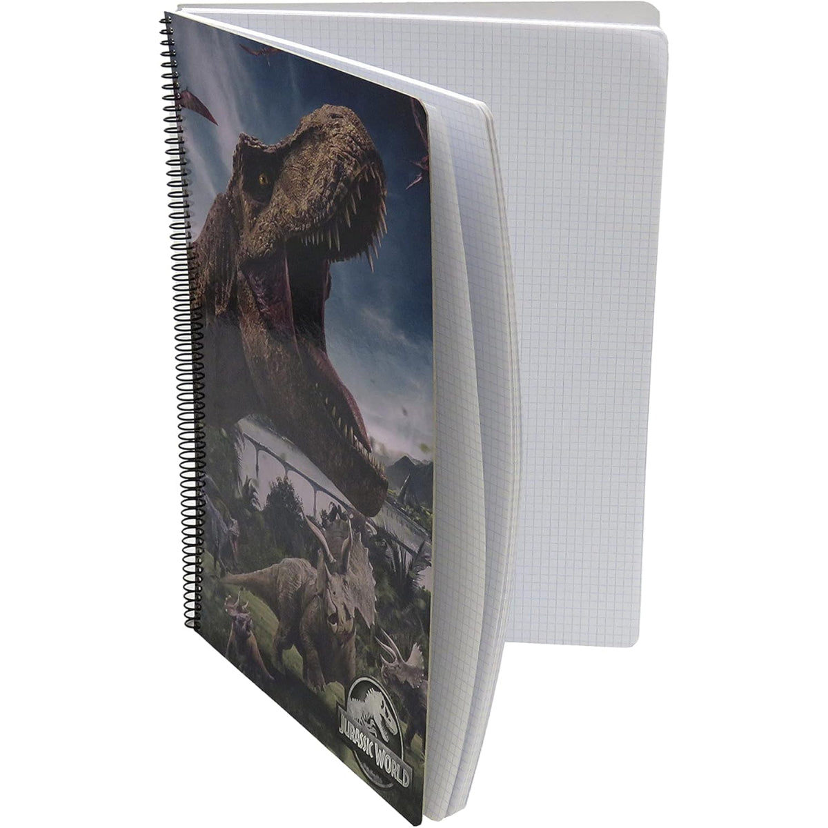 Jurassic World Notizbuch kariert 80 Blatt 4x4 mm Heft A4 Schulheft Schreibheft 30,5x22,5 cm