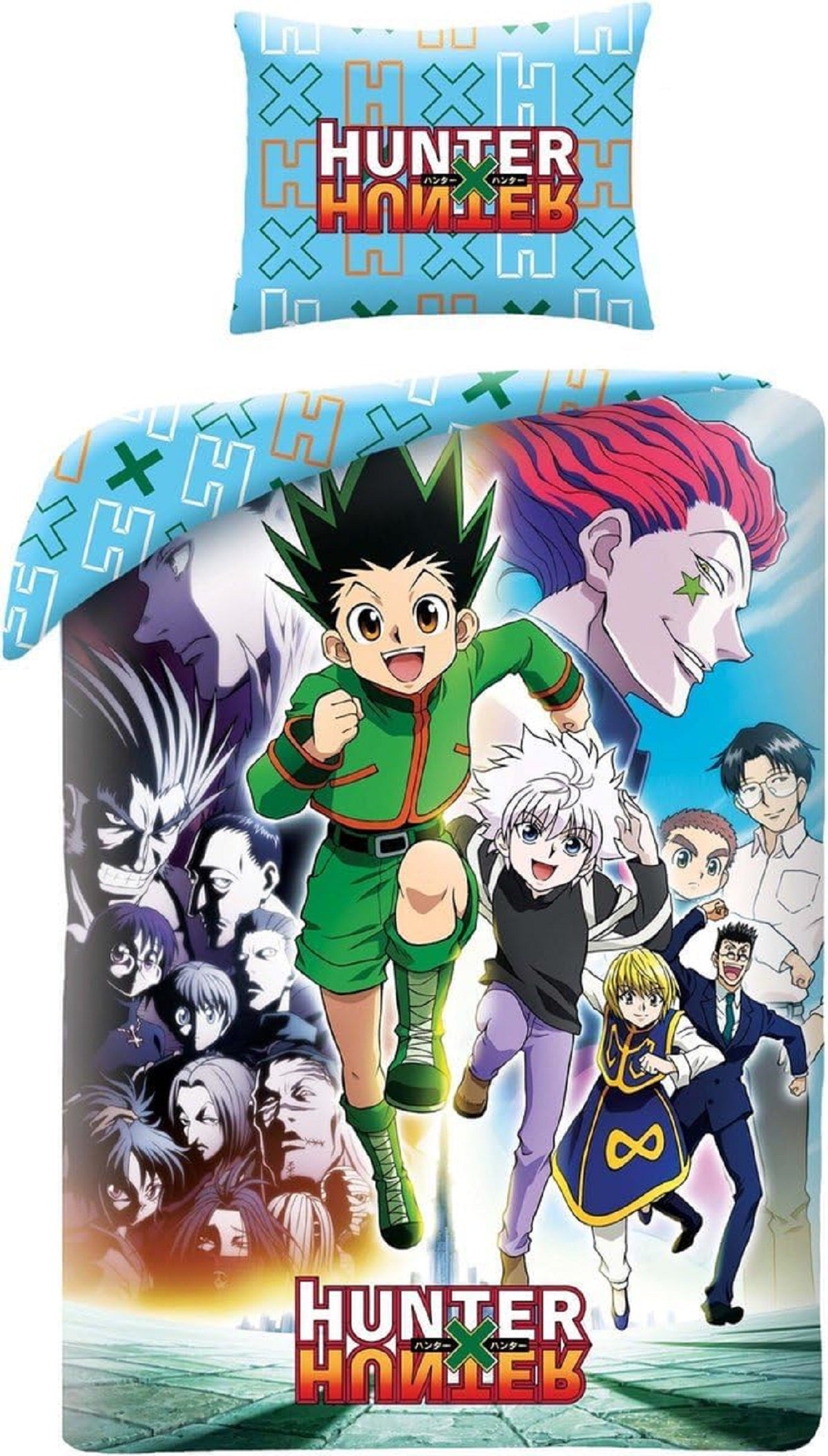 HUNTER X HUNTER Bettwäsche Set aus Mikrofaser Bettdeckenbezug 140 × 200 cm mit 70 × 90 cm Kissenbezug