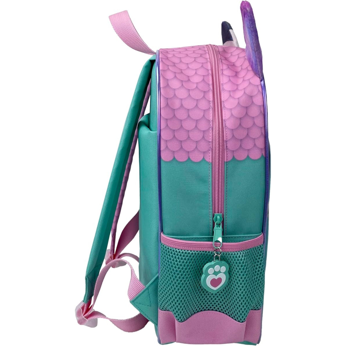 Gabby’s Dollhouse Kinder Rucksack 35 cm mit magnetischem Deckel und 2 Seitentaschen Netz