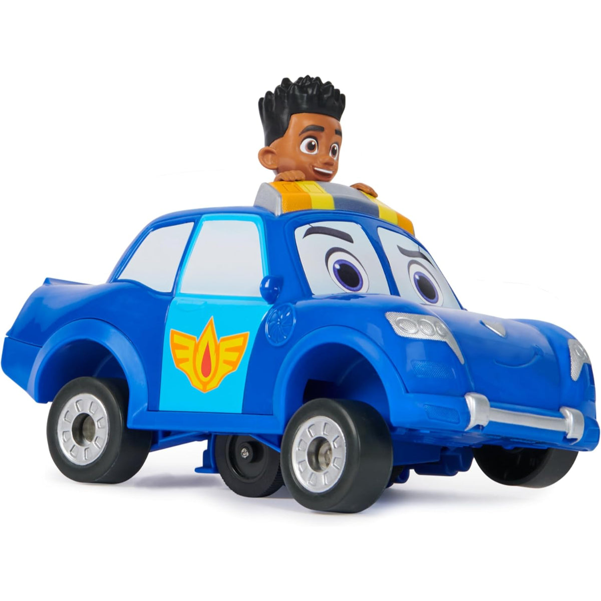 Disney Junior Firebuds Jayden und Kolben Polizeiauto mit Rückziehfunktion