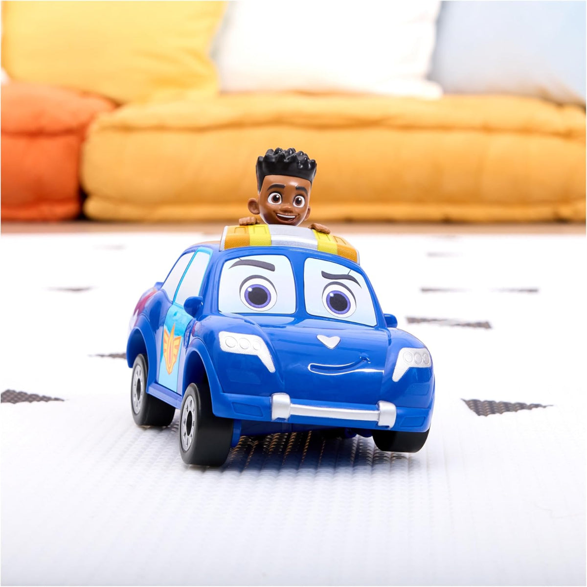 Disney Junior Firebuds Jayden und Kolben Polizeiauto mit Rückziehfunktion