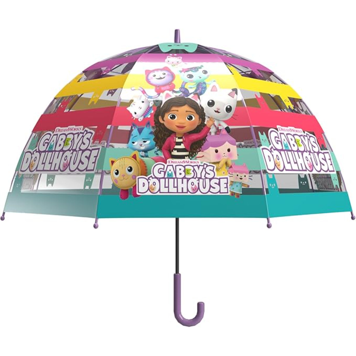Gabby´s Dollhouse ⌀ 48 cm Kinder Regenschirm transparent