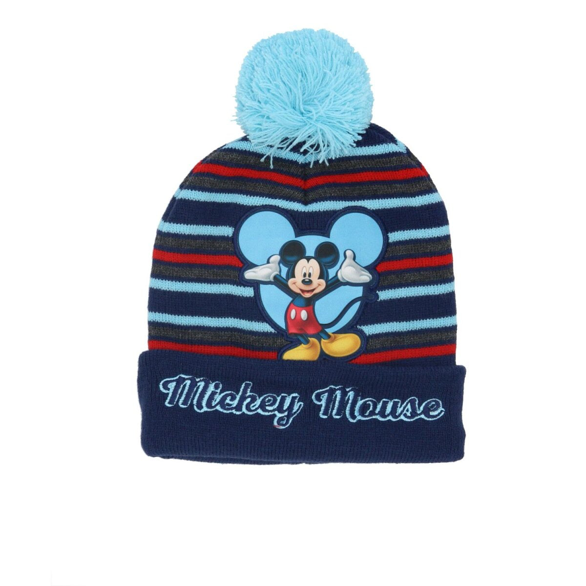 Disney Mickey Mouse Wintermütze für Kinder Kuschelig und modisch mit Bommel