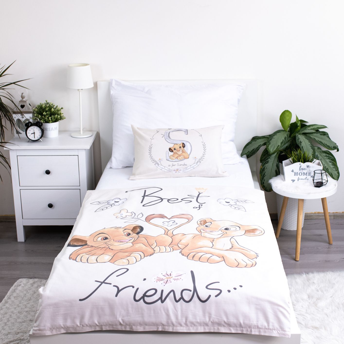 Der König der Löwen Bettwäsche-Set für Kinder – Bettbezug 100x135 cm & Kissenbezug 40x60 cm