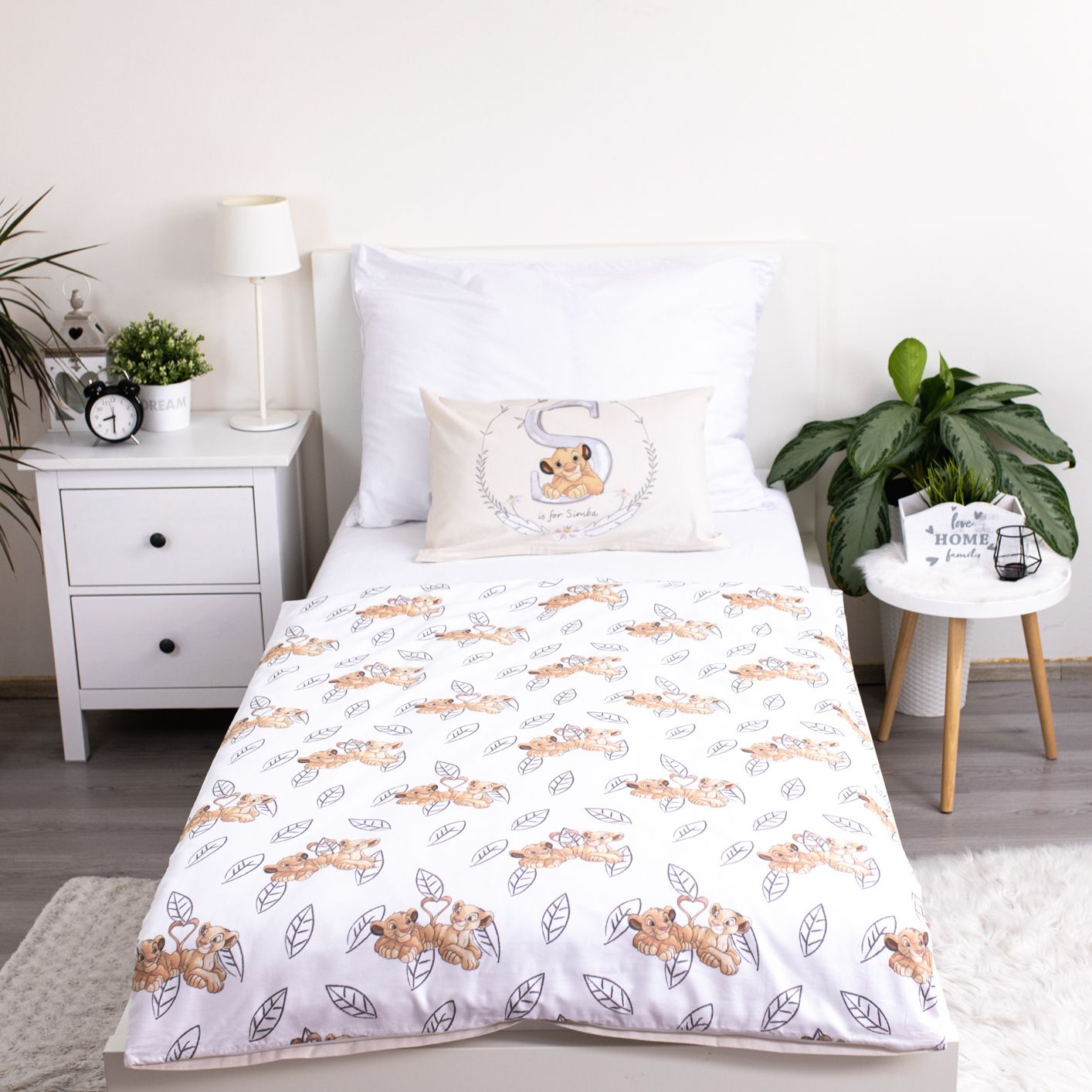 Der König der Löwen Bettwäsche-Set für Kinder – Bettbezug 100x135 cm & Kissenbezug 40x60 cm