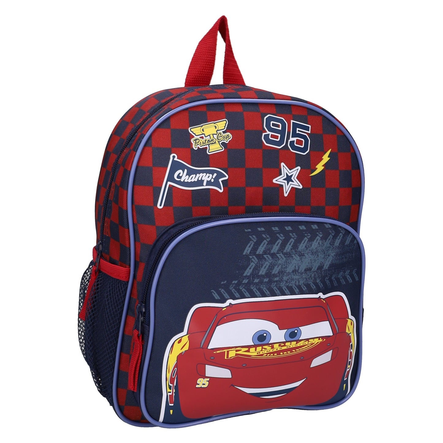 Disney Pixar Cars Kinder Rucksack Hit The Road mit 2 Fächern Seitenfach und verstellbaren Schultergurten