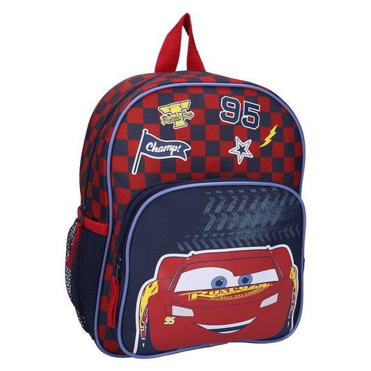 Disney Pixar Cars Kinder Rucksack Hit The Road mit 2 Fächern Seitenfach und verstellbaren Schultergurten