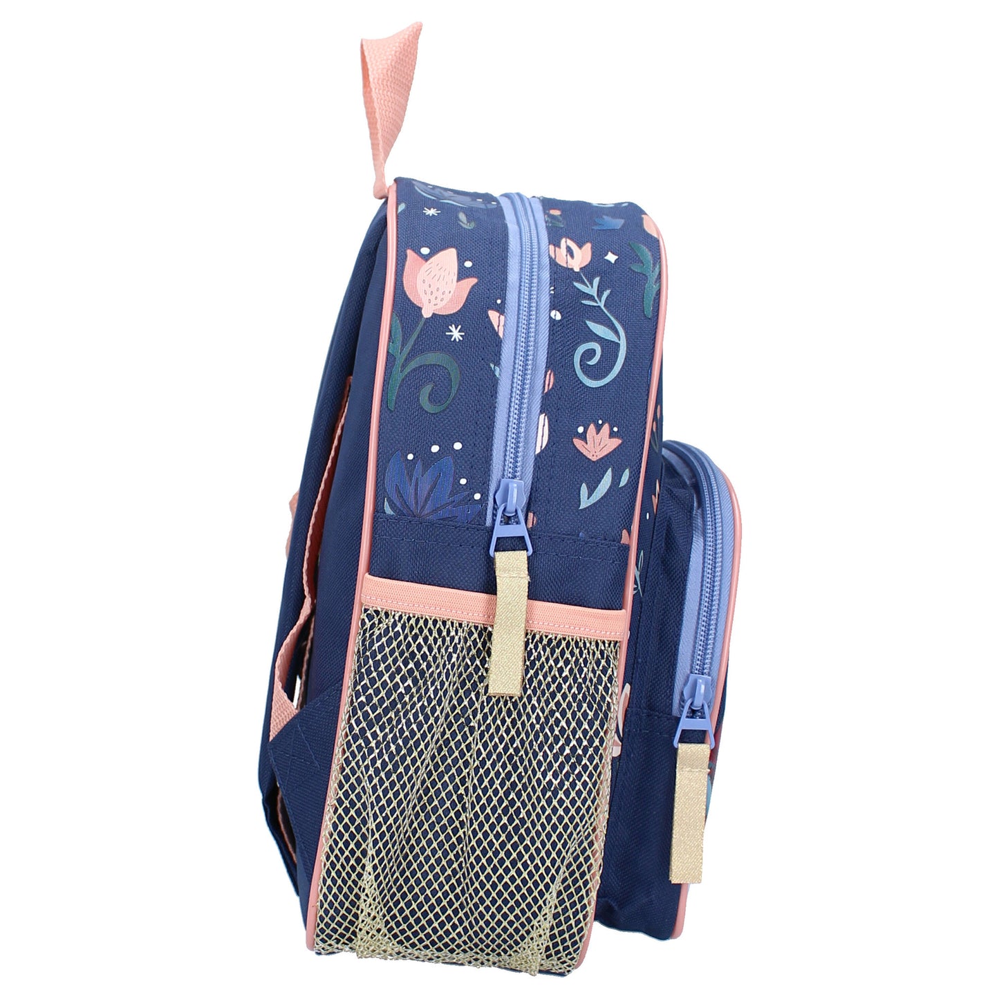 Frozen 2 Kinderrucksack – Mädchen Tasche mit Anna und Elsa, rosa-blaue Schultasche
