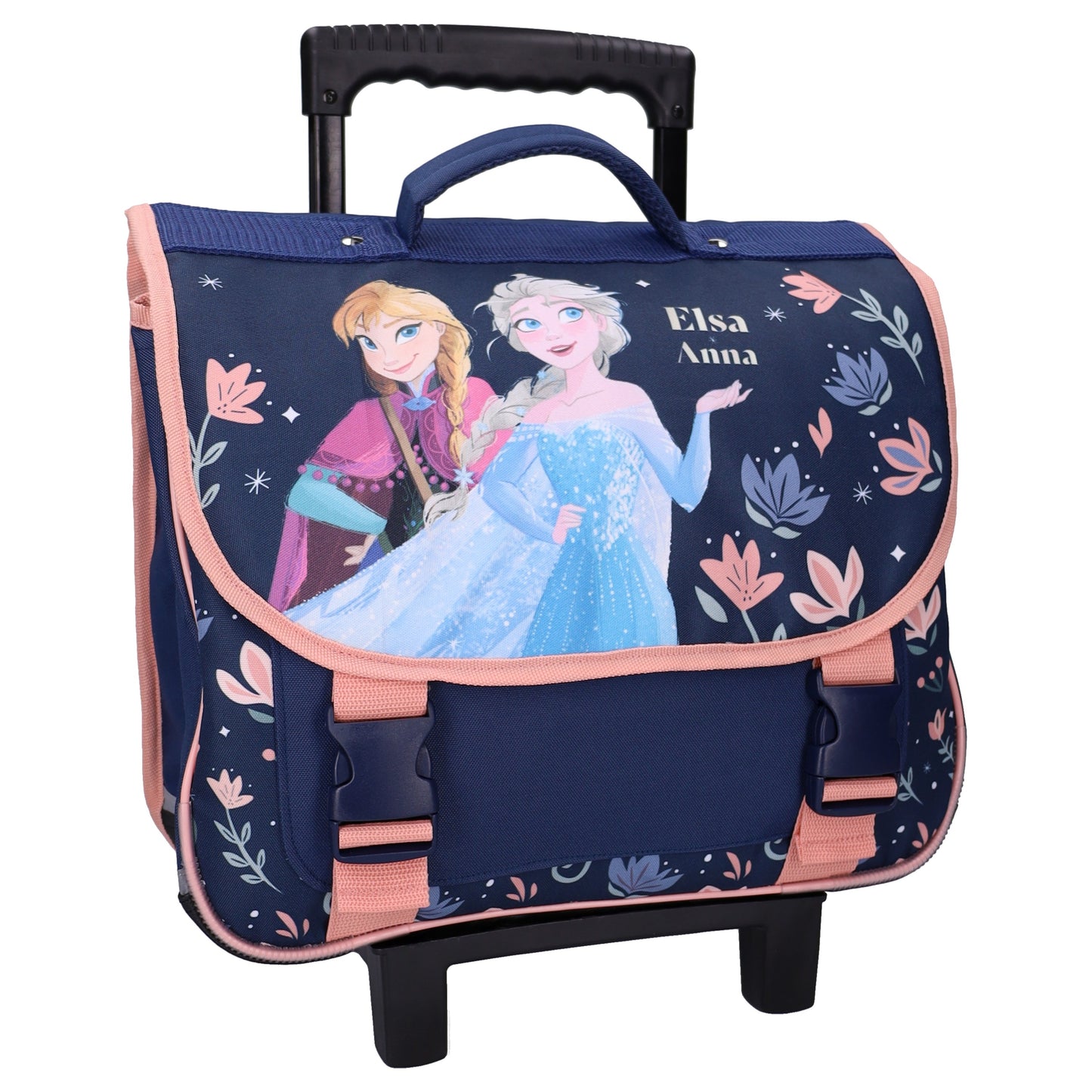 Disney Frozen II Louder Than Love Trolley Schulrucksack Elsa Anna mit Rollen Blau