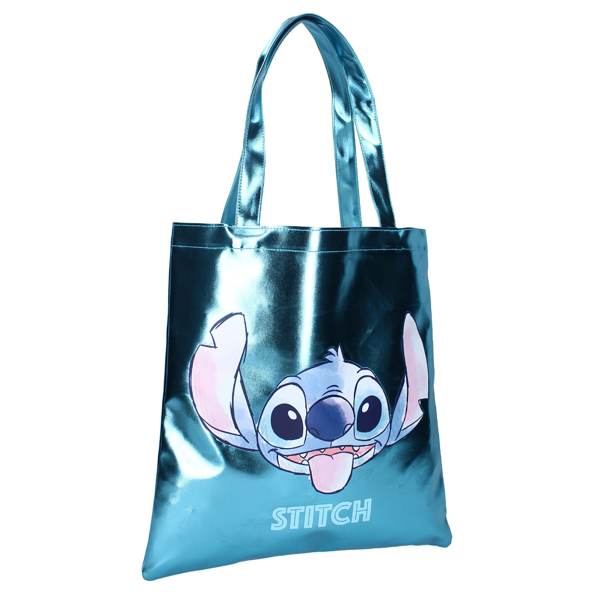 Disney Stitch Shopper Metallic Moves Modische Tasche 37x36 cm aus PU