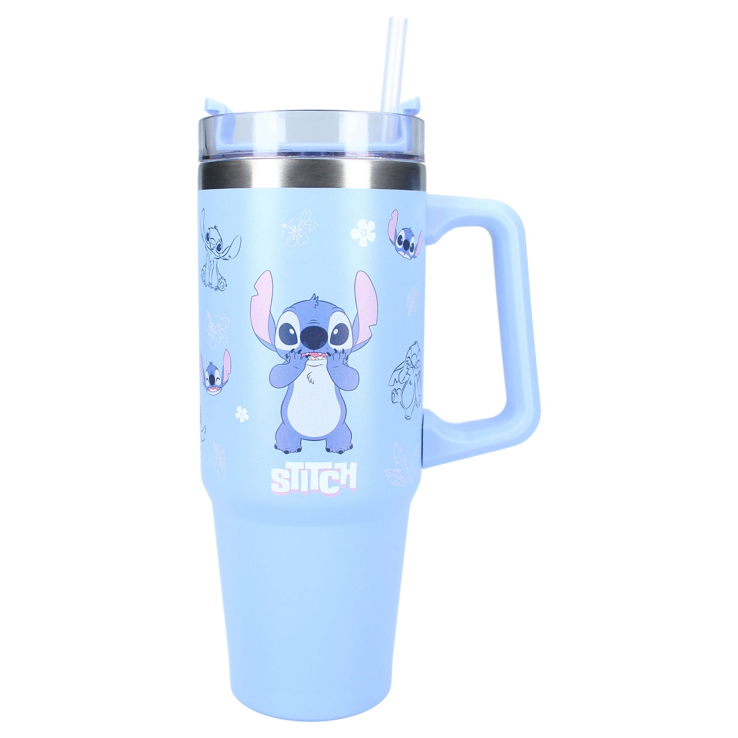 Disney Stitch Trinkflasche 900 ml Edelstahl Bottle mit Motiv & Tragegriff