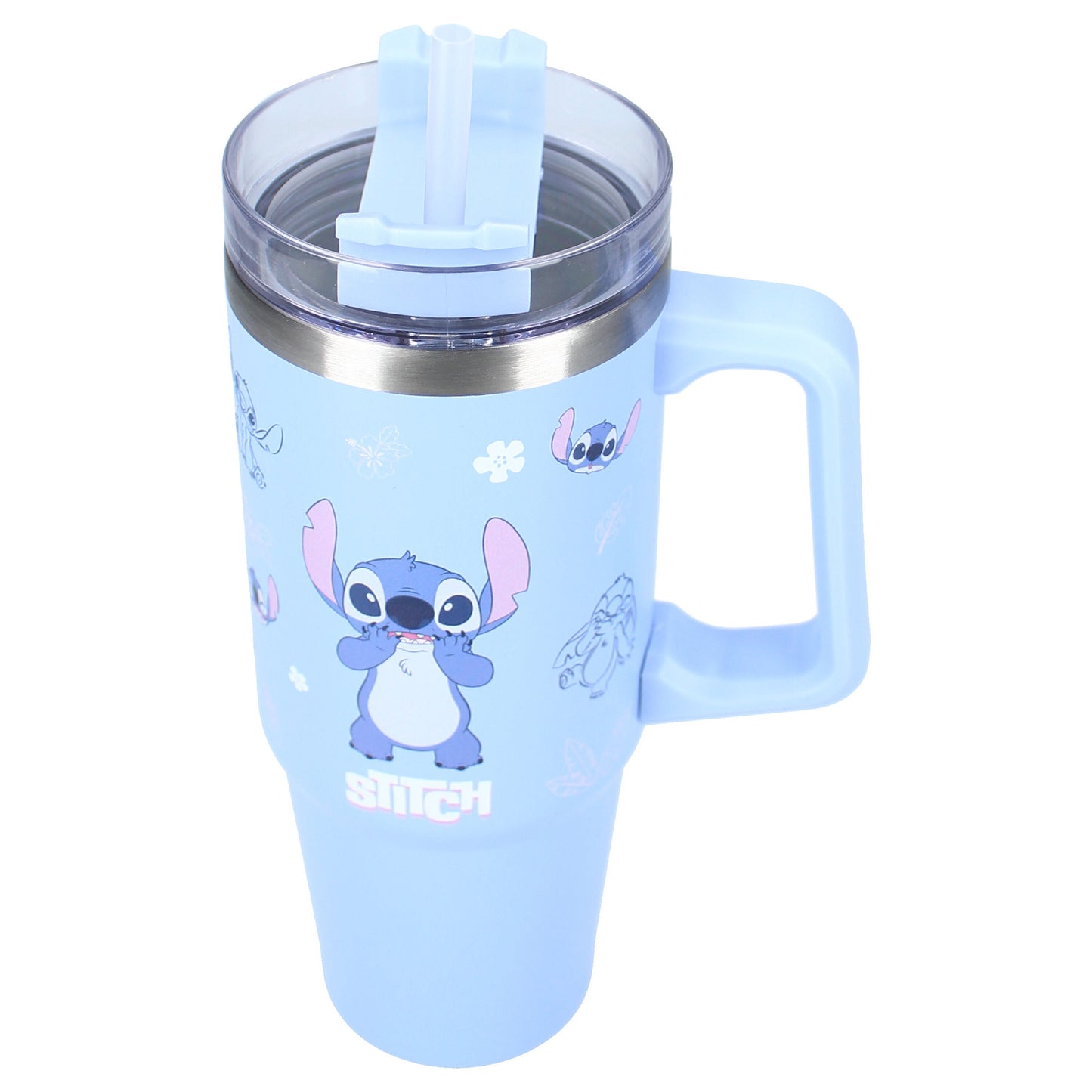 Disney Stitch Trinkflasche 900 ml Edelstahl Bottle mit Motiv & Tragegriff