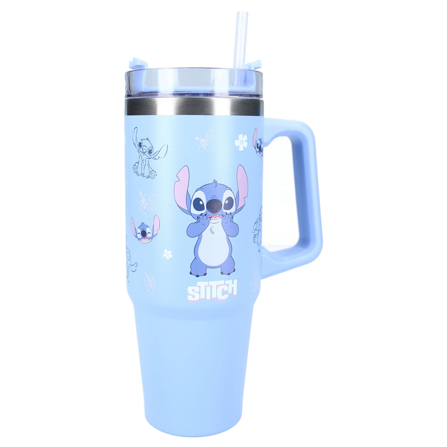 Disney Stitch Trinkflasche 900 ml Edelstahl Bottle mit Motiv & Tragegriff
